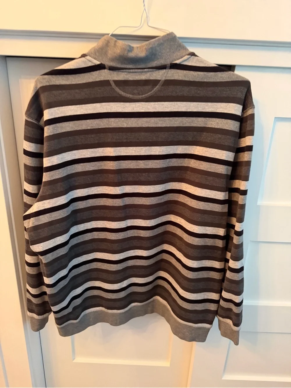Cremieux Quarter-Zip Striped Sweater